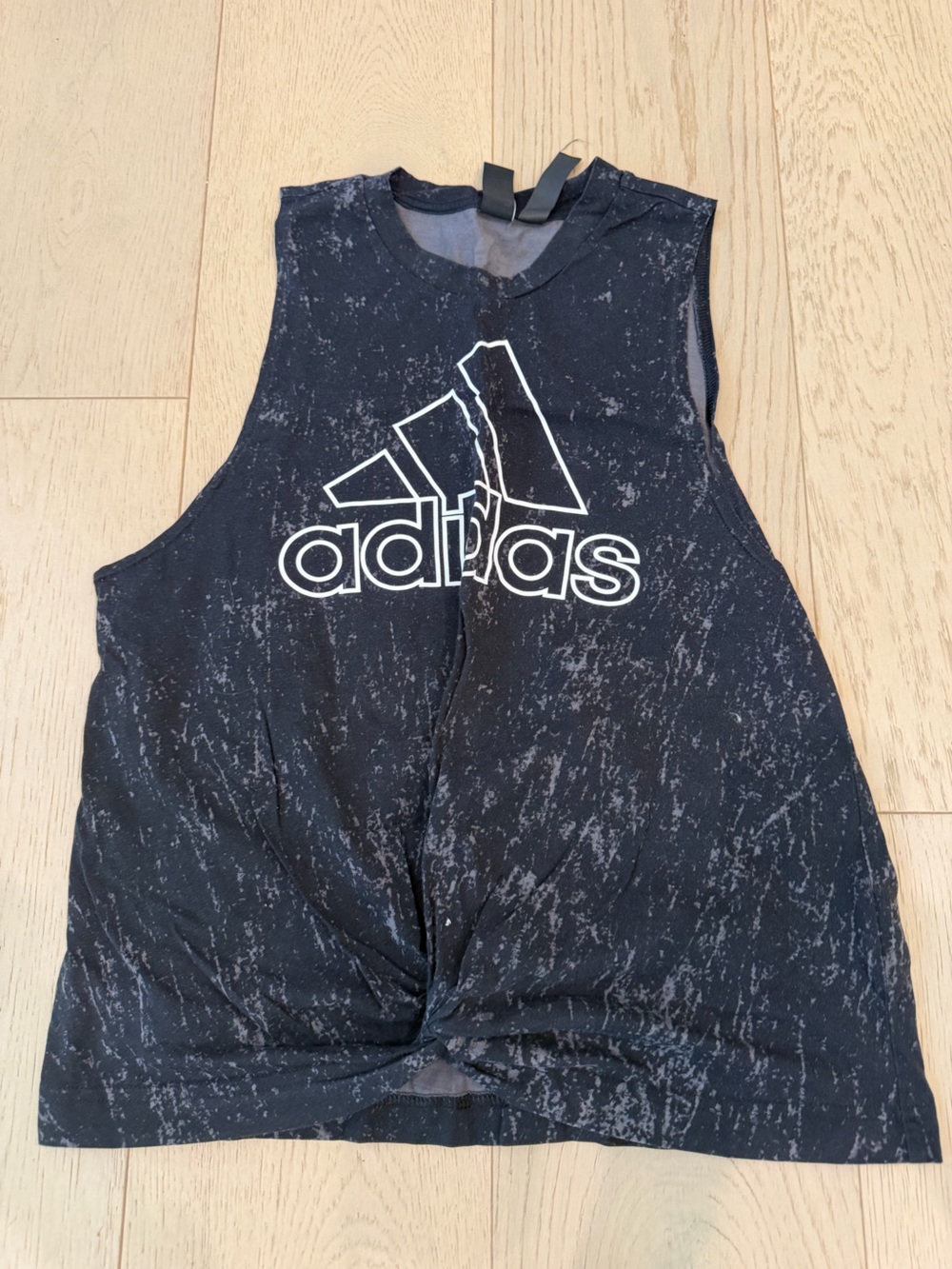 adidas Black Marbled Logo Tank